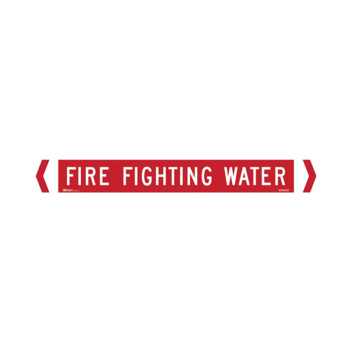Brady Pipe Marker Fire Protection (White On Red) - AIMS Industrial Supplies