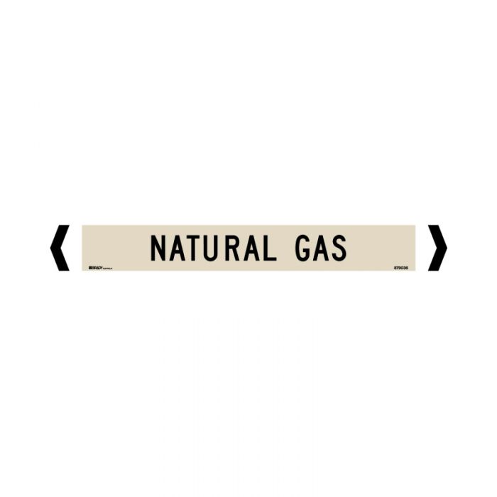 Brady Pipe Marker Gases (Black On Sand) - AIMS Industrial Supplies