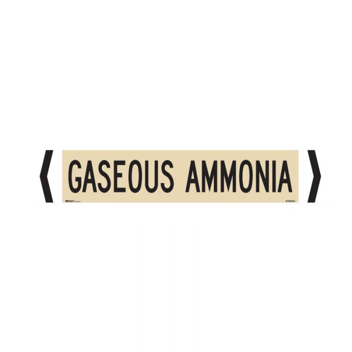 Brady Pipe Marker Gases (Black On Sand) - AIMS Industrial Supplies