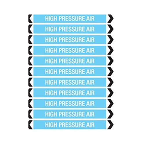 Brady Pipe Marker High Pressure Air White/Blue 40-70mm O.D. - 50/Roll