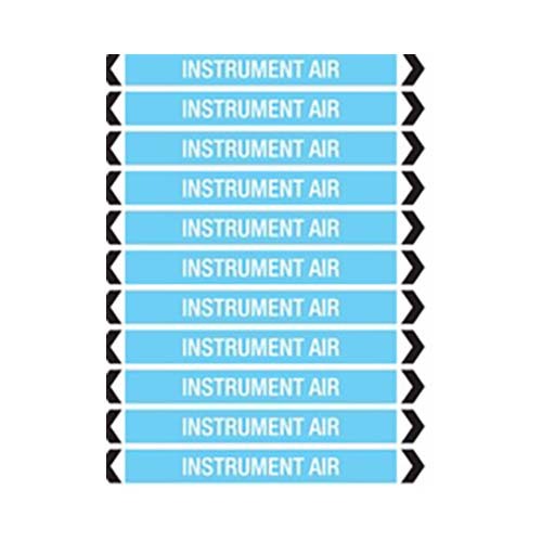 Brady Pipe Marker Instrument Air White/Blue 40-70mm O.D. - 50/Roll