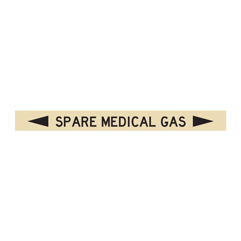 Brady Pipe Marker Medical Gas 100 x 500mm - 10/Pack