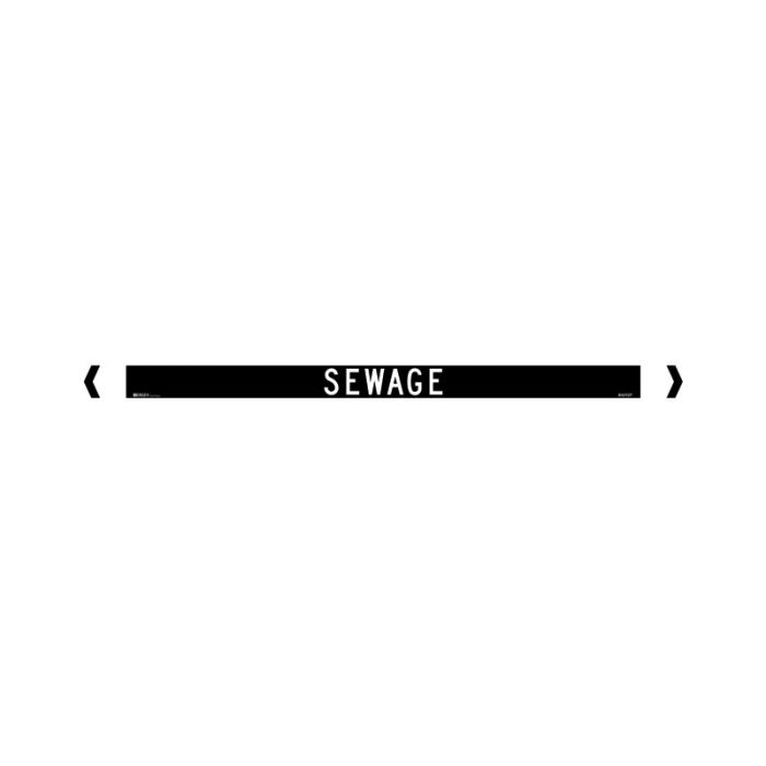 Brady Pipe Marker Miscellaneous (White On Black) - AIMS Industrial Supplies