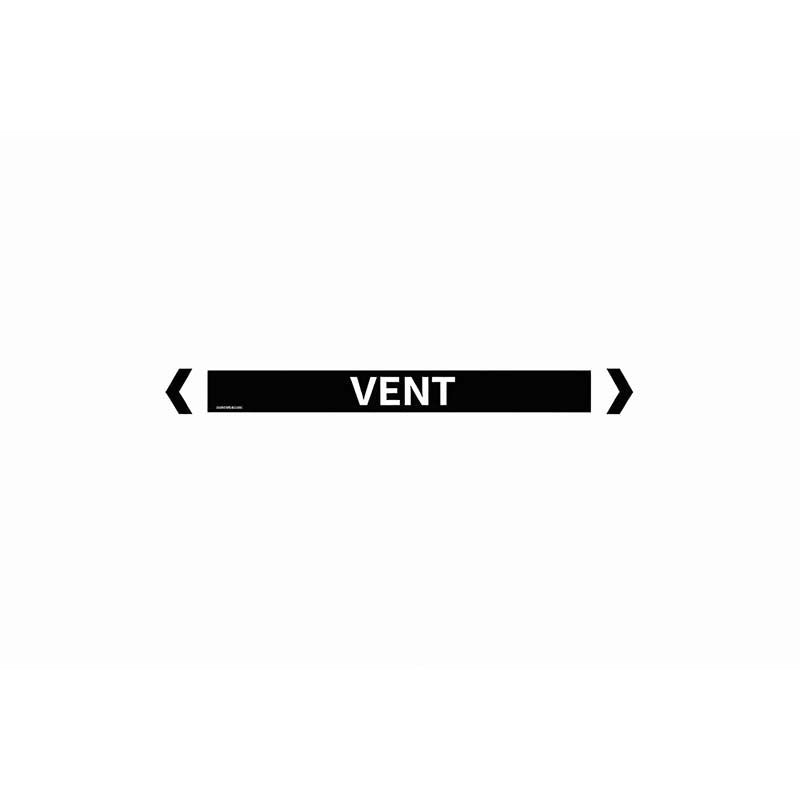 Brady Pipe Marker Miscellaneous (White On Black) - AIMS Industrial Supplies