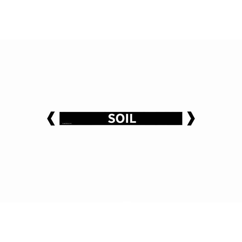 Brady Pipe Marker Miscellaneous (White On Black) - AIMS Industrial Supplies