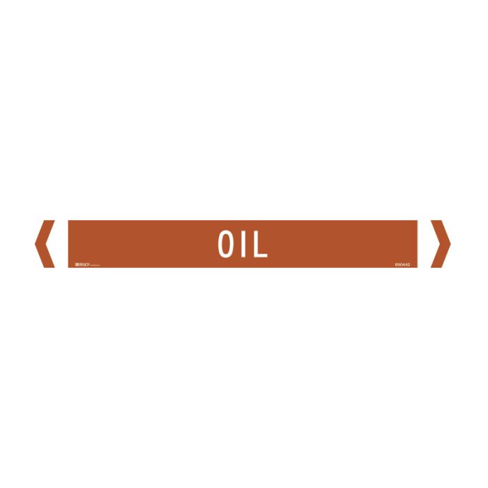 Brady Pipe Marker Oils (White On Brown) - AIMS Industrial Supplies