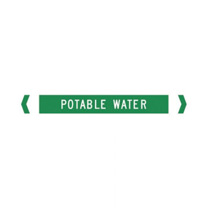 Brady Pipe Marker Potable Water White/Jade Green 40-70mm O.D. - 50/Roll