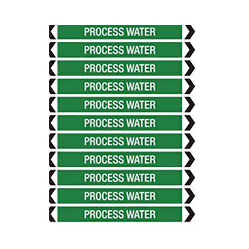 Brady Pipe Marker Process Water White/Jade Green 40-70mm O.D. - 50/Roll