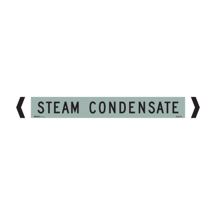 Brady Pipe Marker Steam (Black On Silver - Grey) - AIMS Industrial Supplies