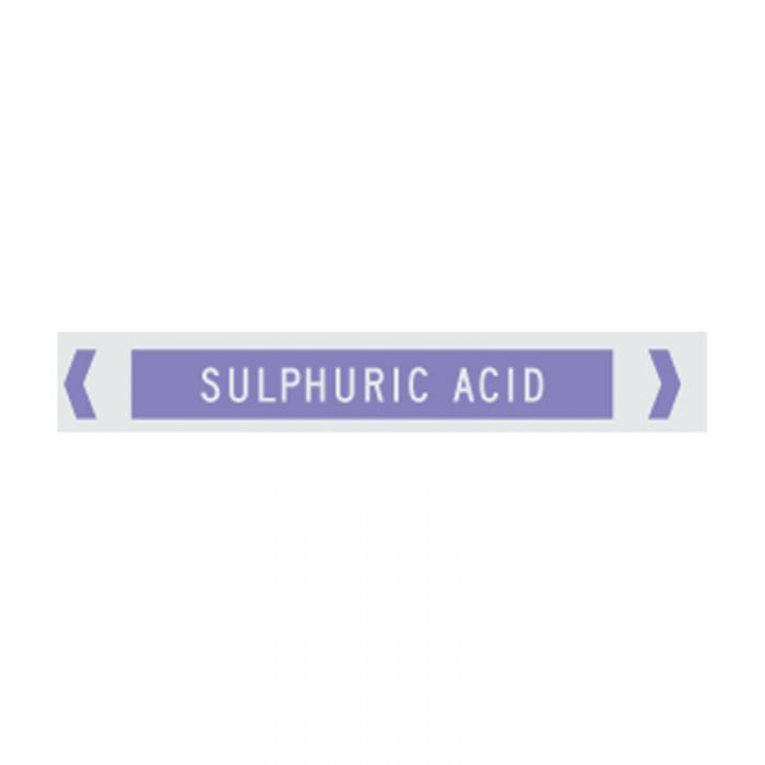 Brady Pipe Marker Sulphuric Acid White/Violet 40-75mm O.D. - 10/Pack
