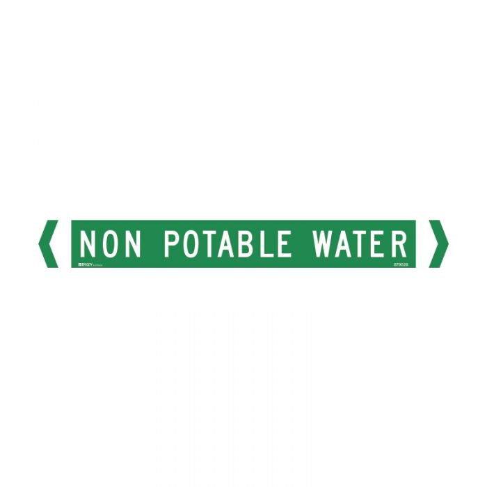 Brady Pipe Marker Water (White On Jade Green) - AIMS Industrial Supplies