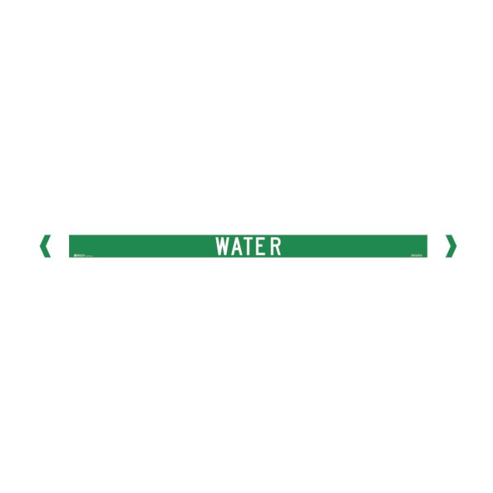 Brady Pipe Marker Water (White On Jade Green) - AIMS Industrial Supplies