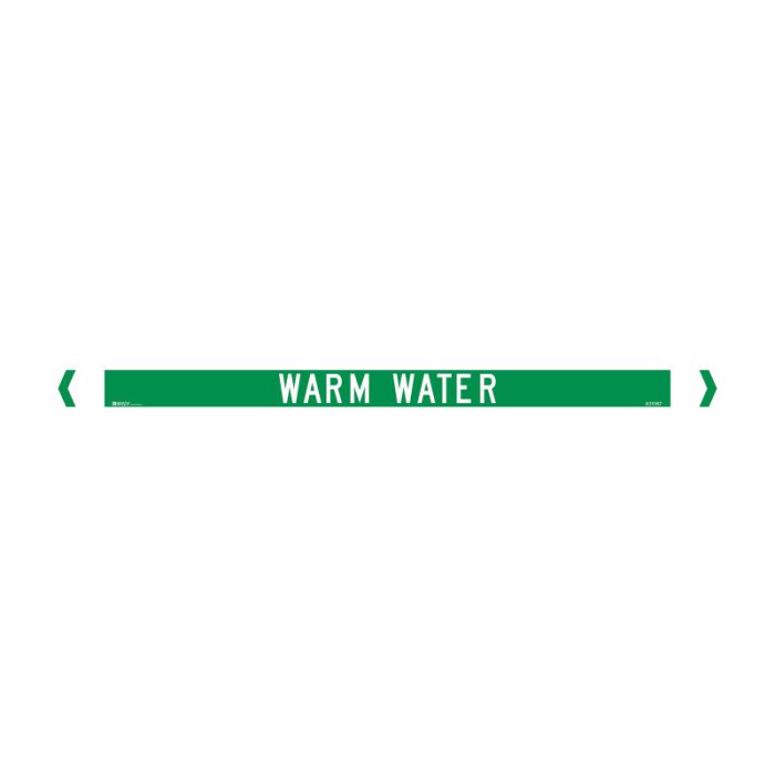 Brady Pipe Marker Water (White On Jade Green) - AIMS Industrial Supplies