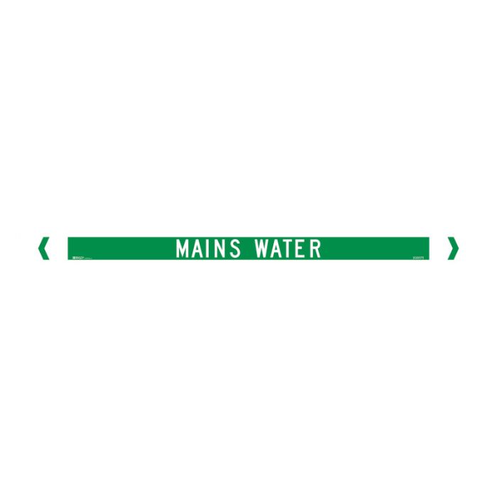 Brady Pipe Marker Water (White On Jade Green) - AIMS Industrial Supplies