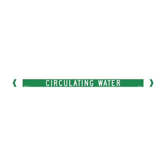 Brady Pipe Marker Water (White On Jade Green) - AIMS Industrial Supplies