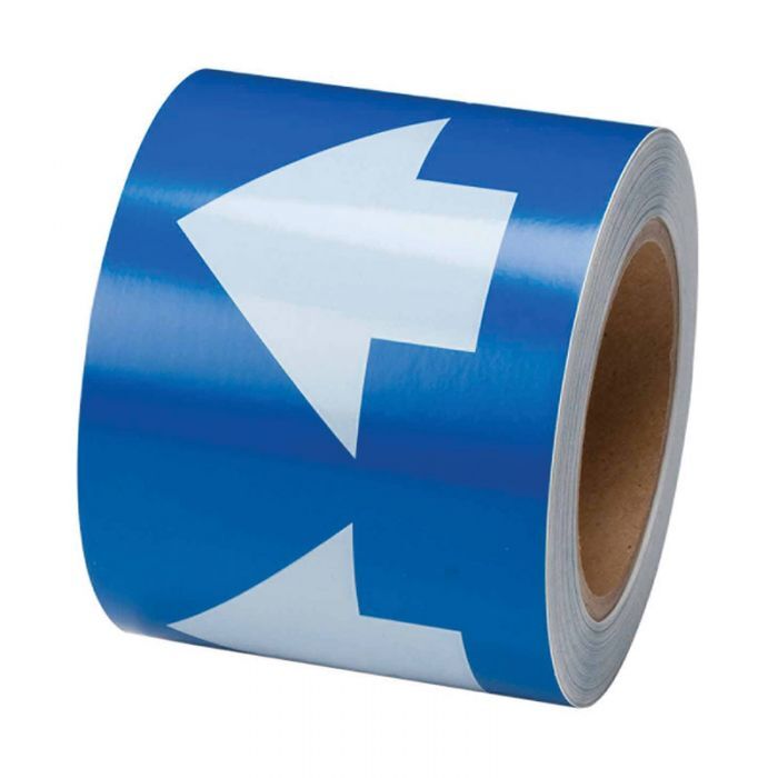 Brady Pipe Markers - Arrow Tape 100mm x 27m - White/Bue