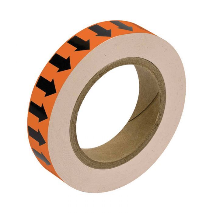 Brady Pipe Markers - Arrow Tape 25mm x 27m - Black/Orange