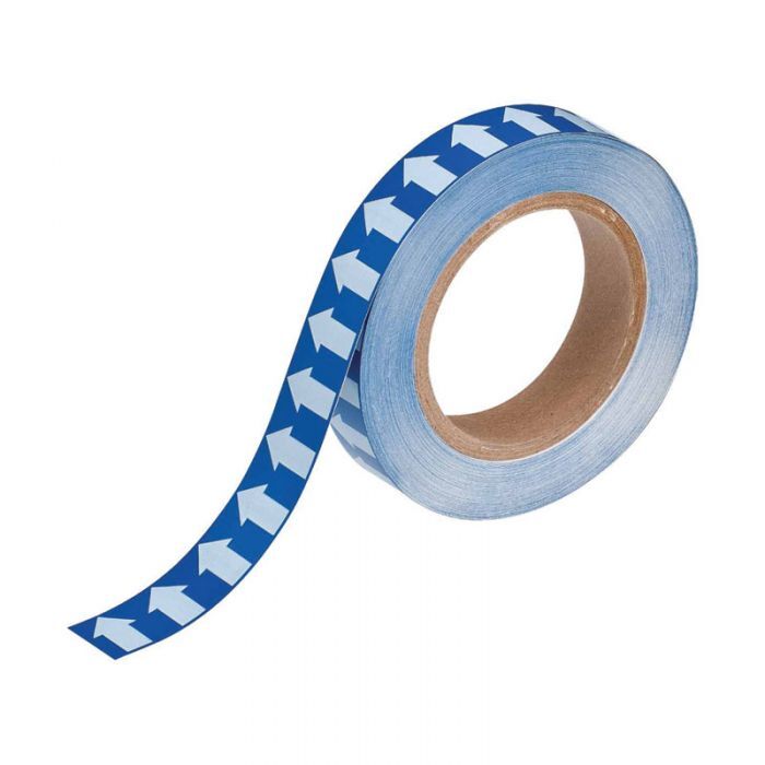 Brady Pipe Markers - Arrow Tape 25mm x 27m - White/Bue
