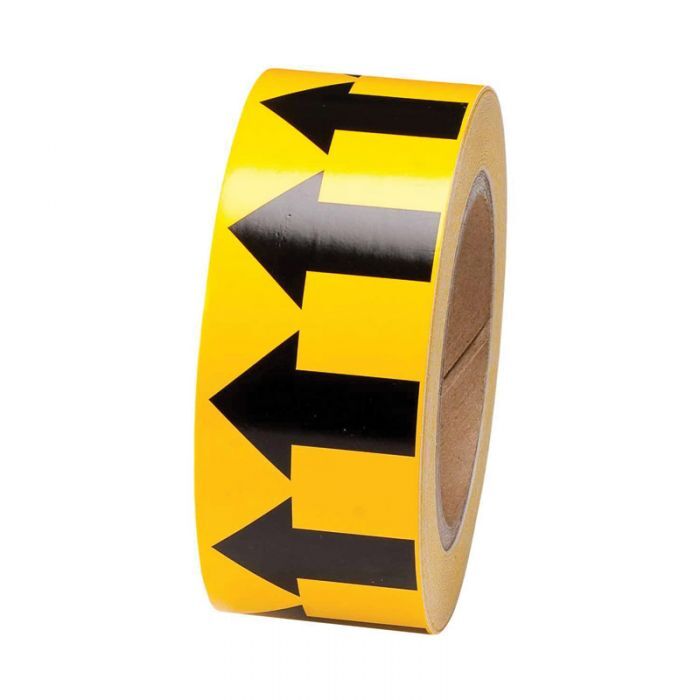 Brady Pipe Markers - Arrow Tape 50mm x 27m - Black/Yellow