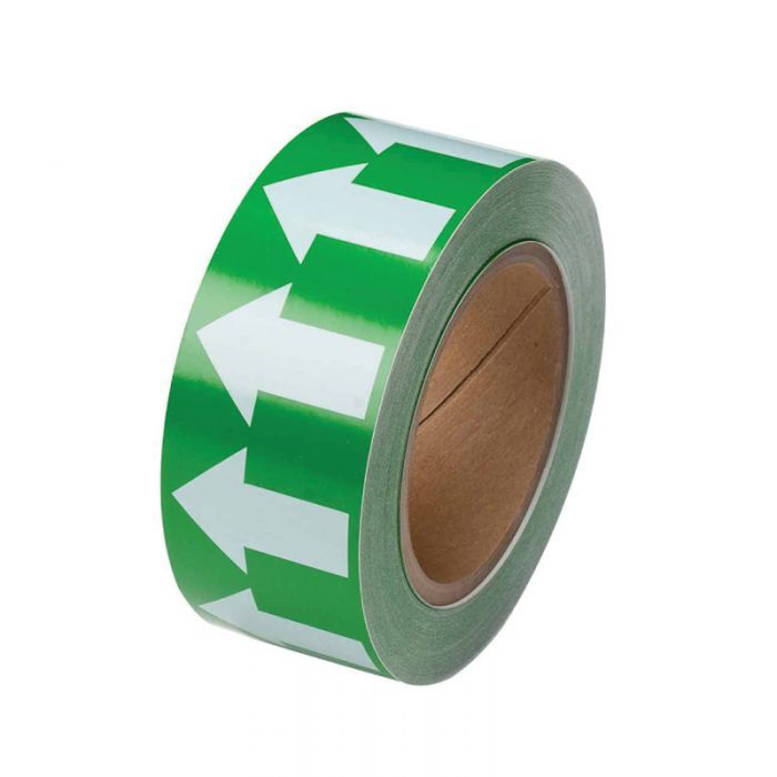 Brady Pipe Markers - Arrow Tape 50mm x 27m - White/Green