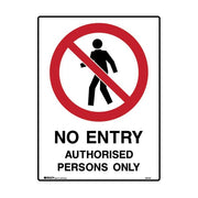 Brady Prohibition Sign - No Entry Authorised Persons Only - AIMS Industrial Supplies