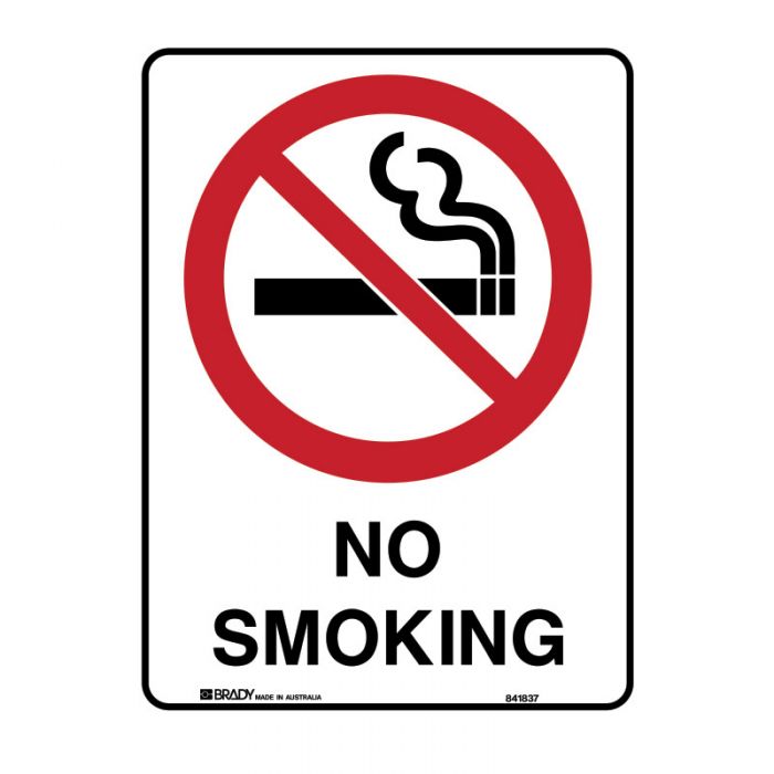 Brady Prohibition Sign - No Smoking - AIMS Industrial Supplies