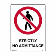Brady Prohibition Sign - Strictly No Admittance1