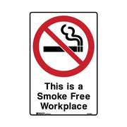 Brady Prohibition Sign - This Is A Smoke Free Workplace - AIMS Industrial Supplies