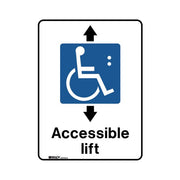 Brady Public Area Sign - Accessible Lift - AIMS Industrial Supplies