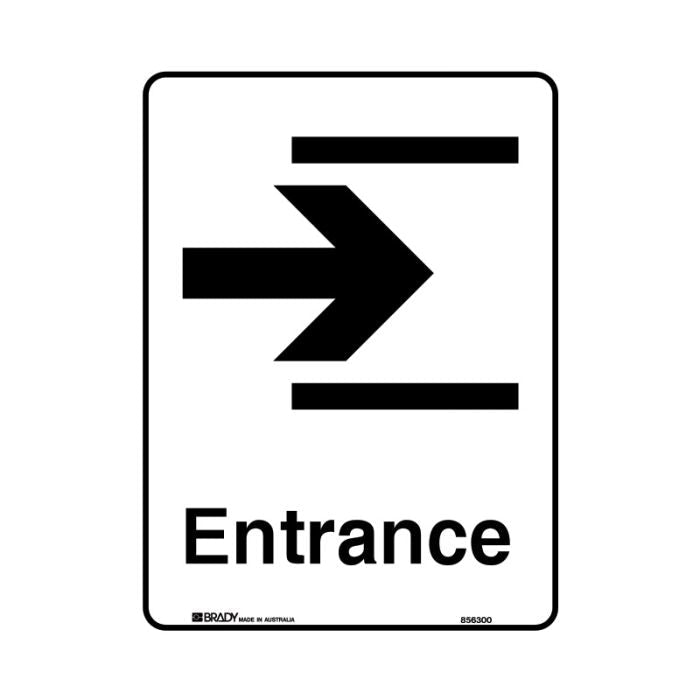 Brady Public Area Sign - Entrance Right - AIMS Industrial Supplies