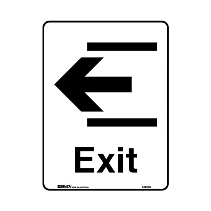 Brady Public Area Sign - Exit Left1
