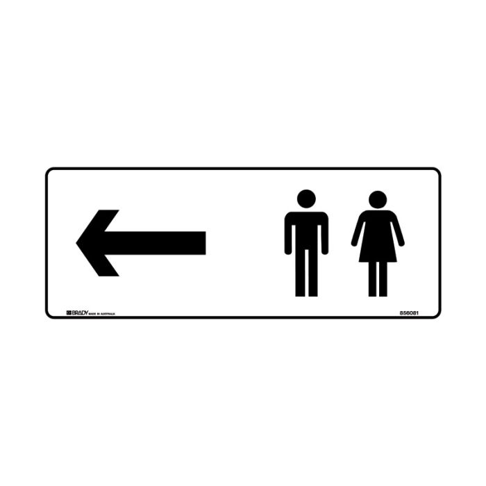 Brady Public Area Sign - Mens/Ladies Left - AIMS Industrial Supplies