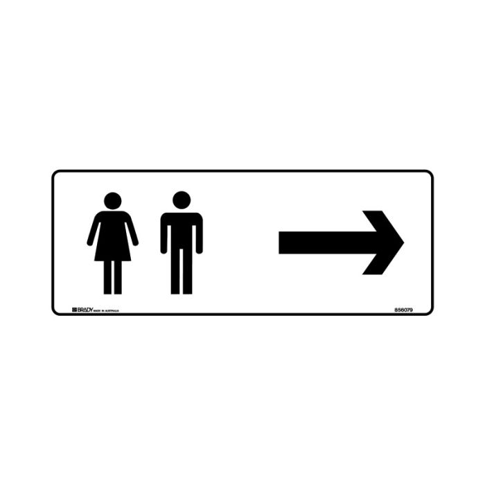 Brady Public Area Sign - Mens/Ladies Right - AIMS Industrial Supplies