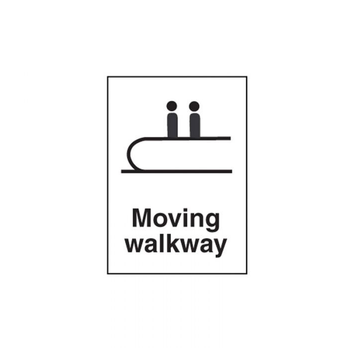 Brady Public Area Sign - Moving Walkway 225 x 300mm Polypropylene