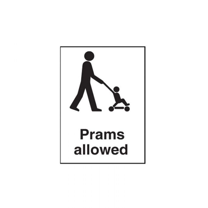 Brady Public Area Sign - Prams Allowed 225 x 300mm Metal