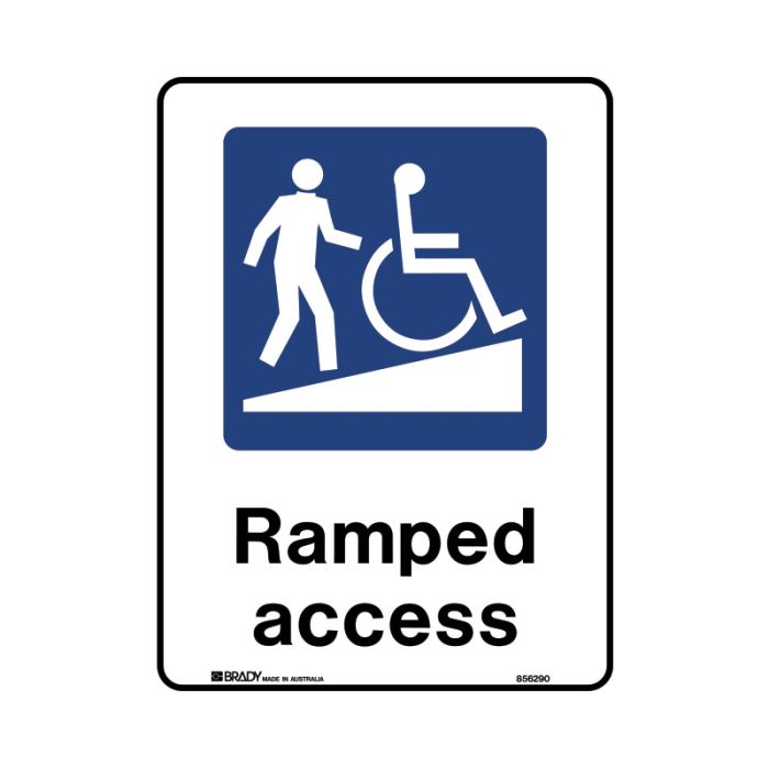 Brady Public Area Sign - Ramped Access - AIMS Industrial Supplies