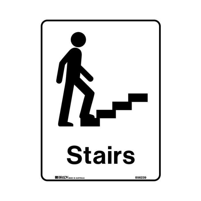 Brady Public Area Sign - Stairs - AIMS Industrial Supplies