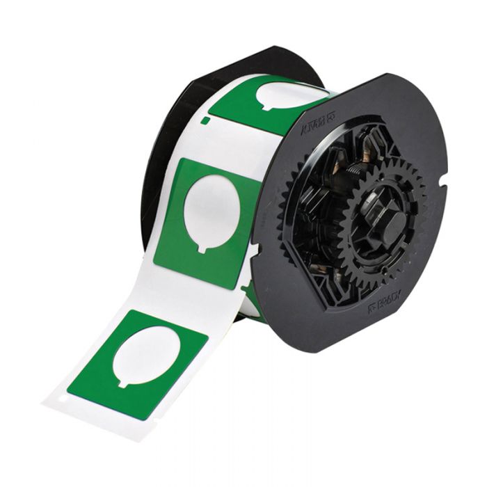 Brady Raised Profile Push Button Label With Hole - AIMS Industrial Supplies