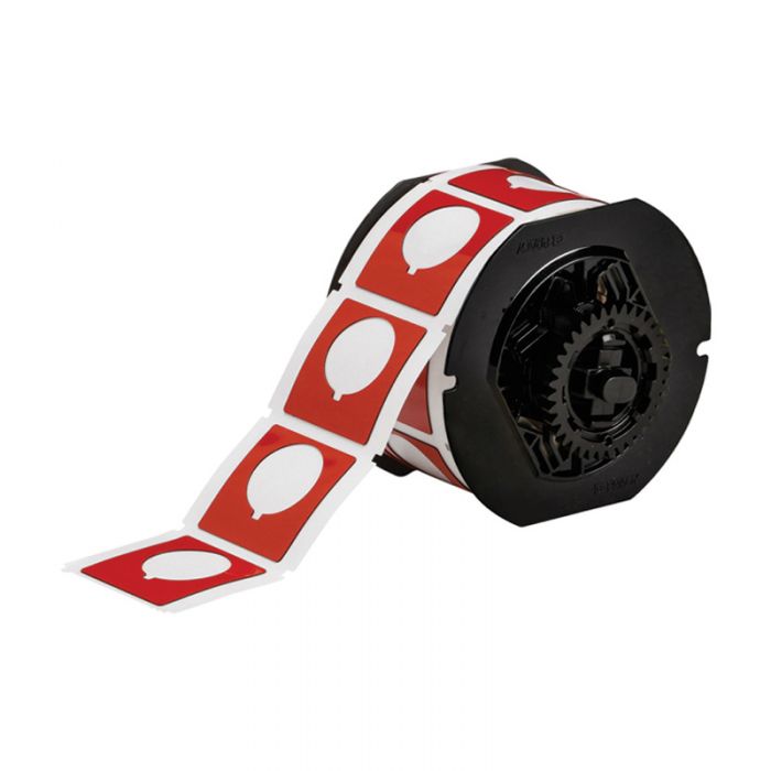 Brady Raised Profile Push Button Label With Hole - AIMS Industrial Supplies