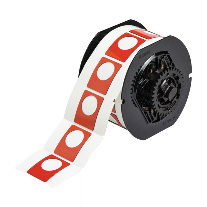 Brady Raised Profile Push Button Label With Hole - AIMS Industrial Supplies