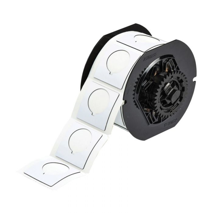 Brady Raised Profile Push Button Label With Hole - AIMS Industrial Supplies