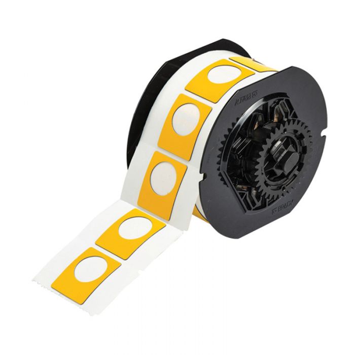 Brady Raised Profile Push Button Label With Hole - AIMS Industrial Supplies