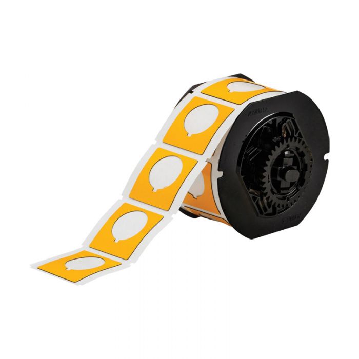 Brady Raised Profile Push Button Label With Hole - AIMS Industrial Supplies