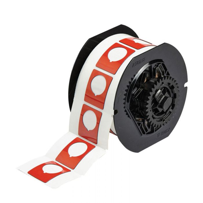 Brady Raised Profile Push Button Label With Keyed Hole - AIMS Industrial Supplies