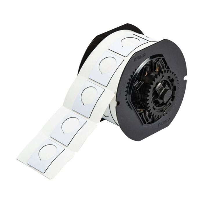 Brady Raised Profile Push Button Label With Keyed Hole - AIMS Industrial Supplies