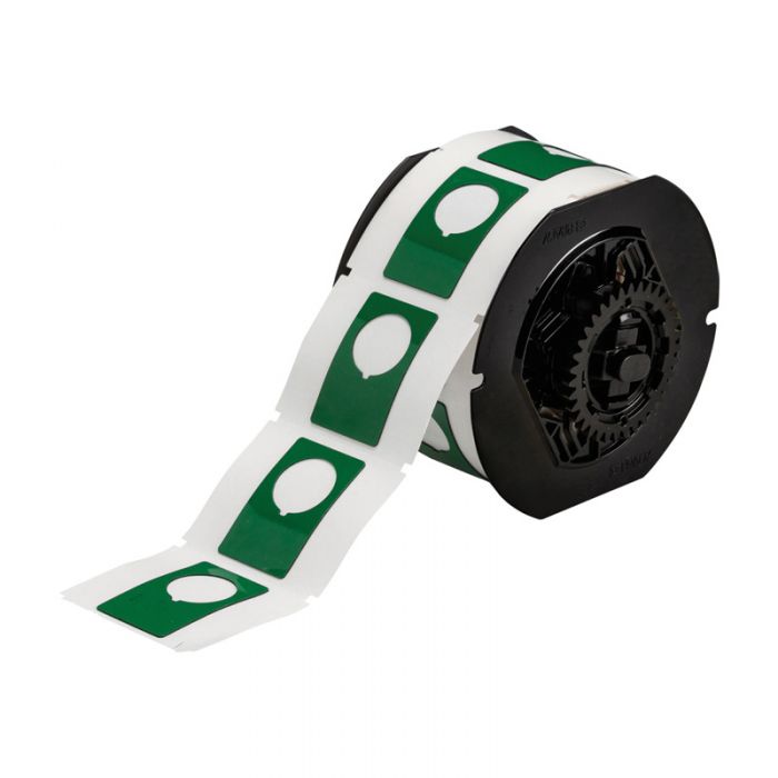 Brady Raised Profile Push Button Label With Keyed Hole - AIMS Industrial Supplies
