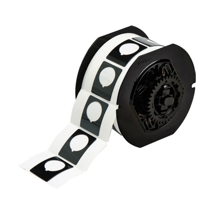 Brady Raised Profile Push Button Label With Keyed Hole - AIMS Industrial Supplies
