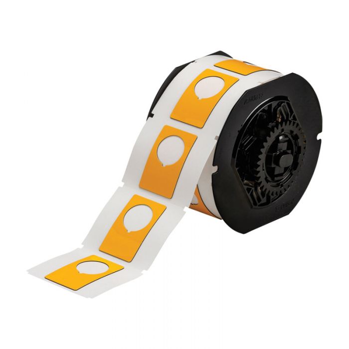 Brady Raised Profile Push Button Label With Keyed Hole - AIMS Industrial Supplies