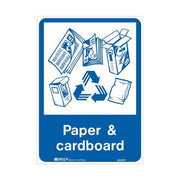 Brady Recycling/Environment Sign - Paper & Cardboard1