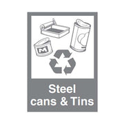 Brady Recycling/Environment Sign - Steel Cans & Tins1